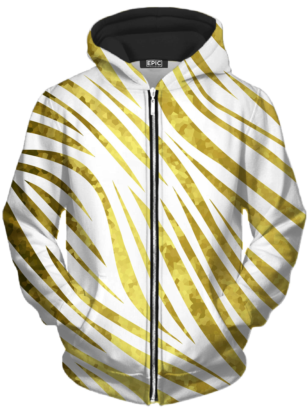 Gold Safari Unisex Zip-Up Hoodie Sartoris Art Epic Hoodie