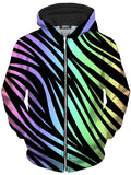 Jungle Rainbow Unisex Zip-Up Hoodie Sartoris Art Epic Hoodie