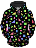 Party Geometric Unisex Zip-Up Hoodie Sartoris Art Epic Hoodie