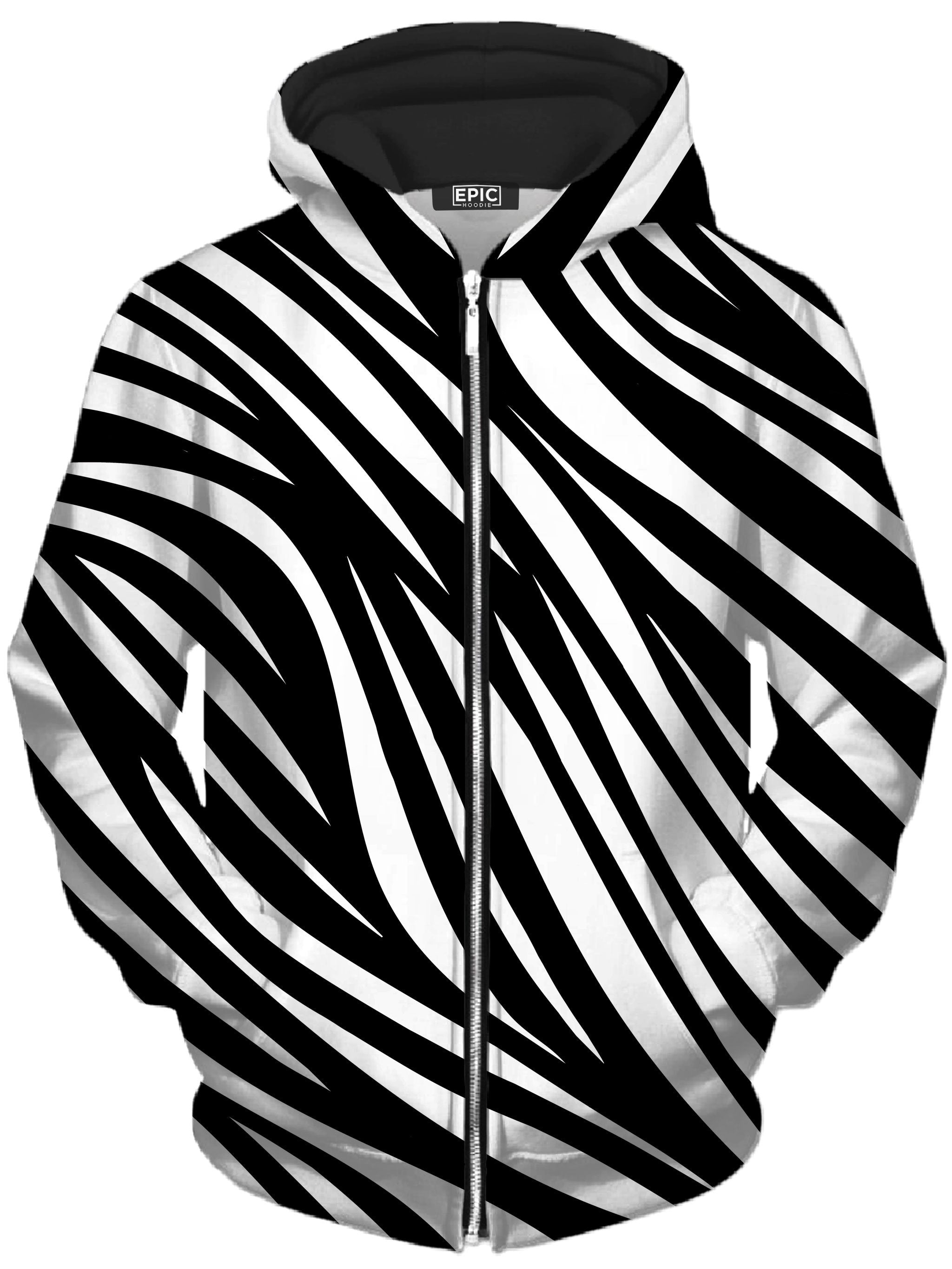 Safari Print Unisex Zip-Up Hoodie Sartoris Art Epic Hoodie