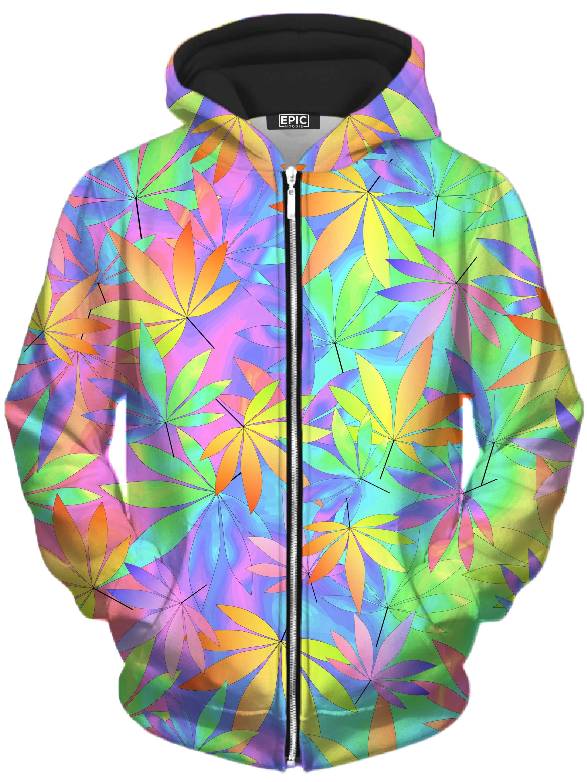Take a Little Trip with Weed Unisex Zip-Up Hoodie Sartoris Art Epic Hoodie