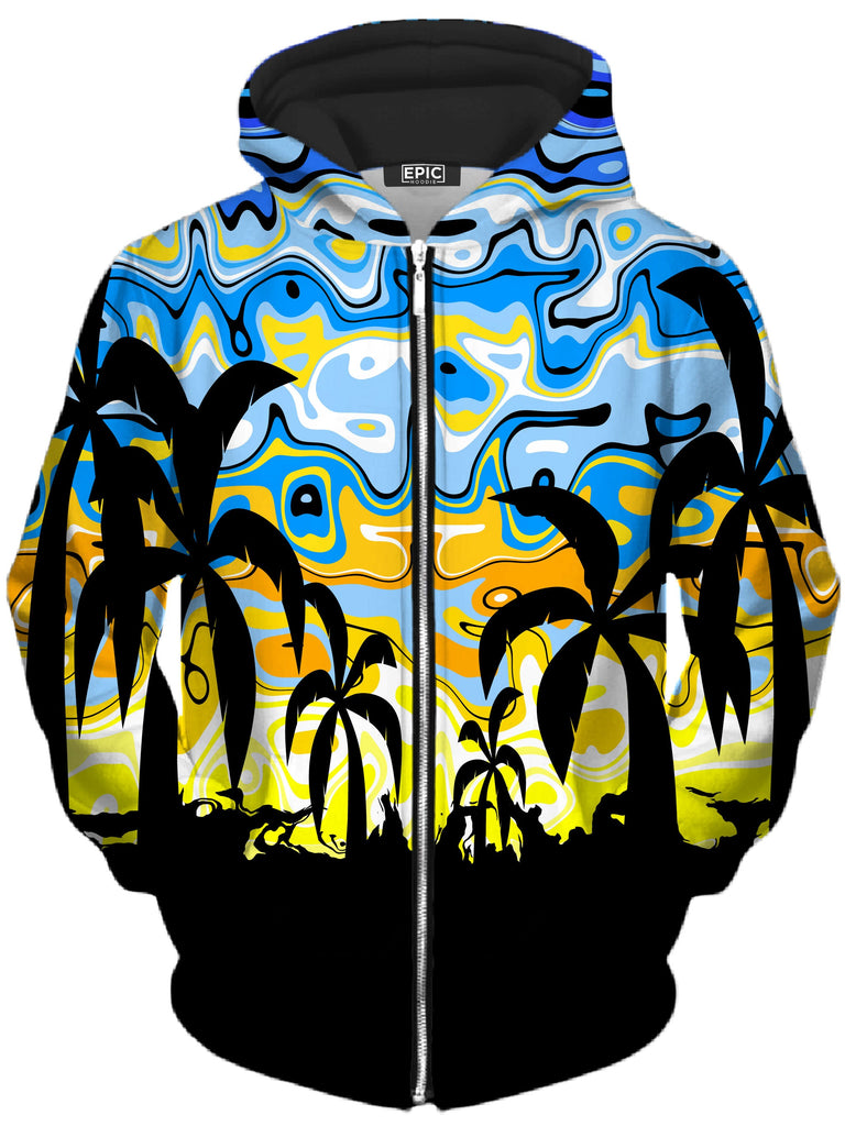 Sartoris Art - Tropical Night Unisex Zip-Up Hoodie