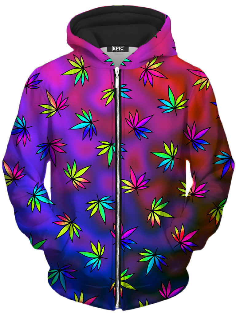 Sartoris Art - Weed Toss Unisex Zip-Up Hoodie