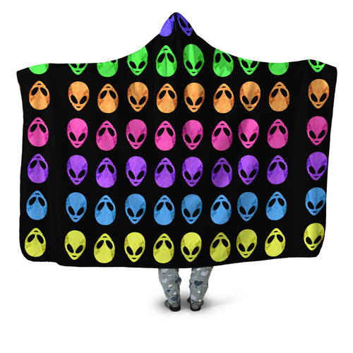 Alien Pattern Hooded Blanket Sartoris Art Epic Hoodie