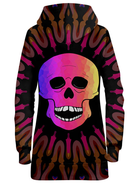 Sartoris Art - Skull Kaleidoscope Hoodie Dress