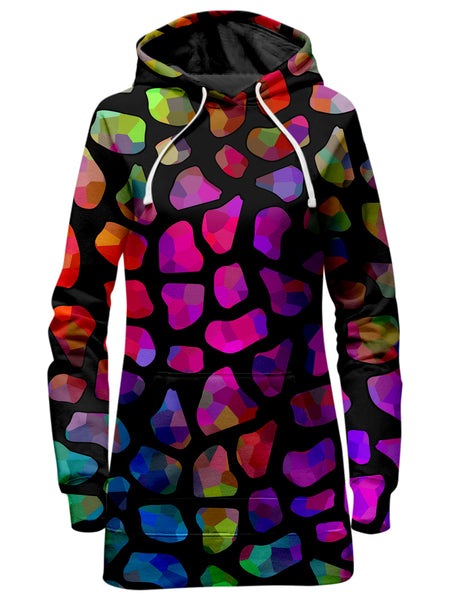 Sartoris Art - Jewel Giraffe Spots Hoodie Dress