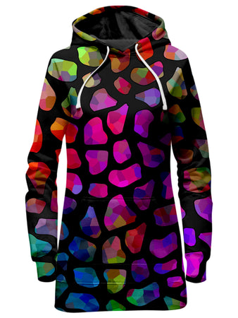 Sartoris Art - Jewel Giraffe Spots Hoodie Dress