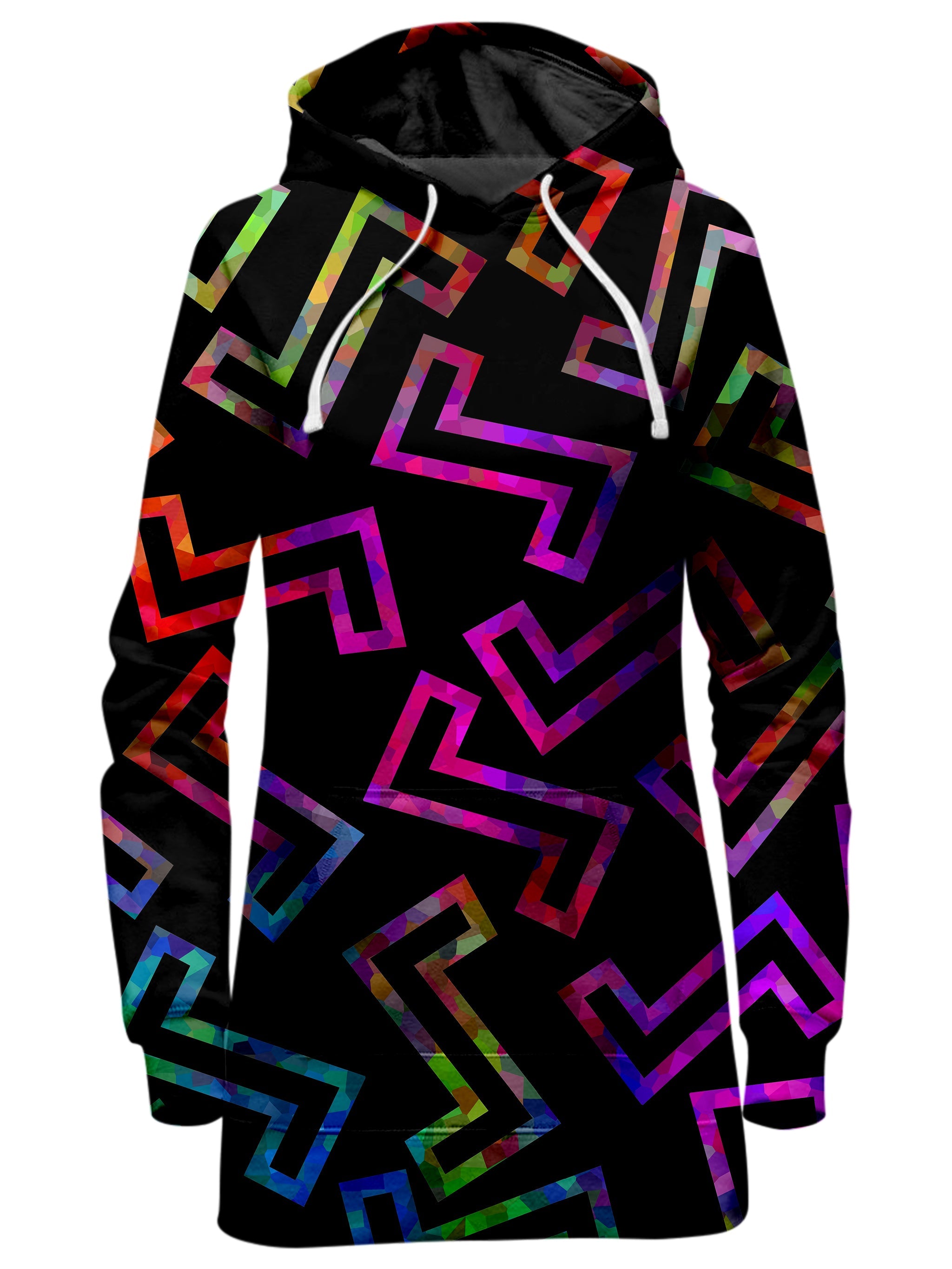Sparkle Geometric Hoodie Dress Sartoris Art Epic Hoodie