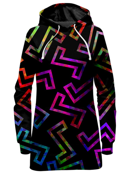 Sartoris Art - Sparkle Geometric Hoodie Dress