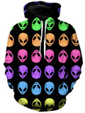 Alien Pattern Unisex Hoodie Sartoris Art Epic Hoodie
