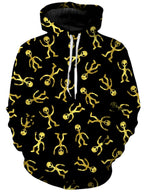Party Like An Alien Gold Unisex Hoodie Sartoris Art Epic Hoodie