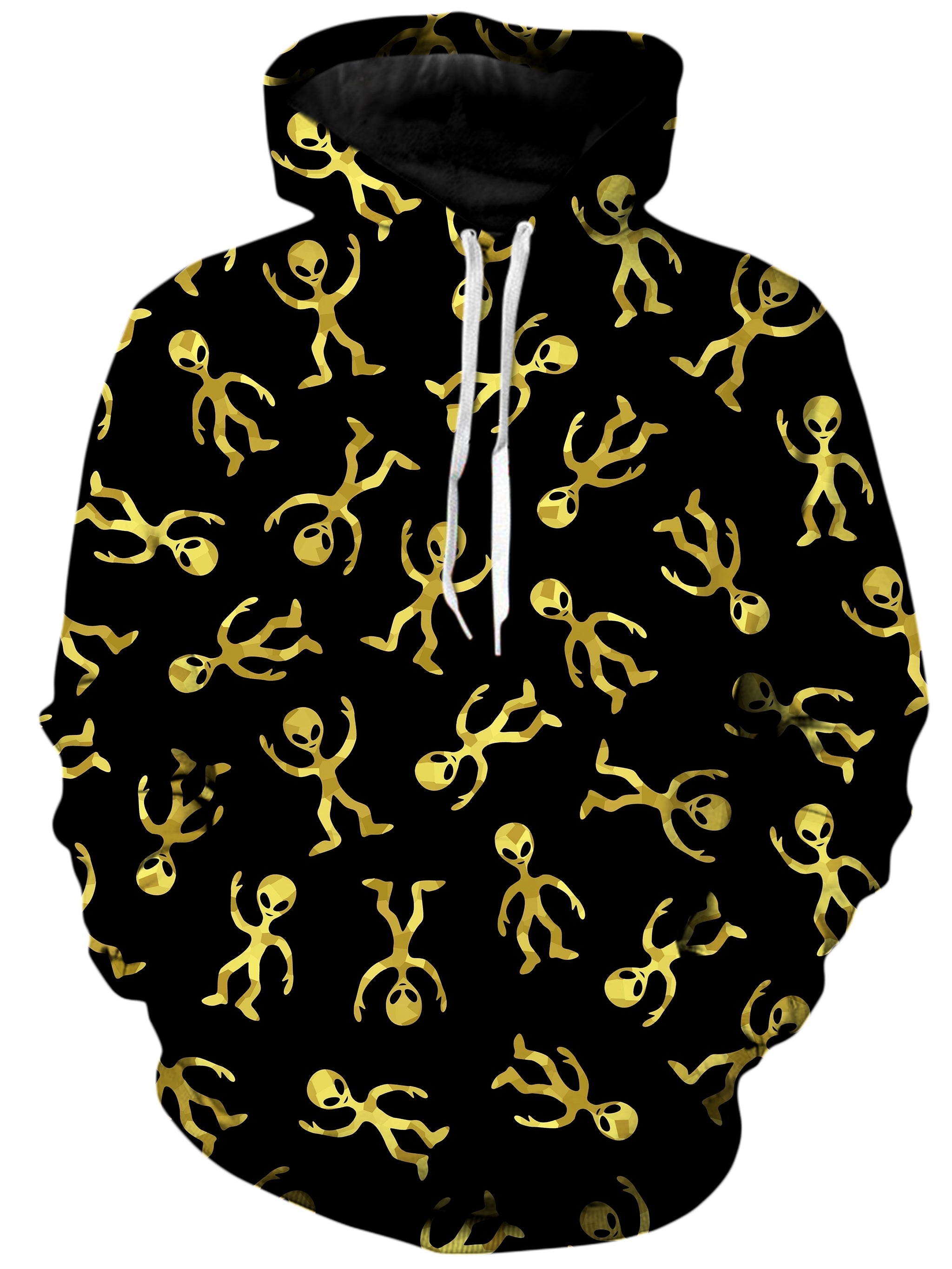 Party Like An Alien Gold Unisex Hoodie Sartoris Art Epic Hoodie