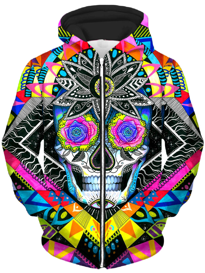 Suger Skull Unisex Zip-Up Hoodie, Svenja Jodicke, T6 - Epic Hoodie