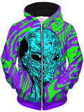Alien Unisex Zip-Up Hoodie Technodrome Epic Hoodie