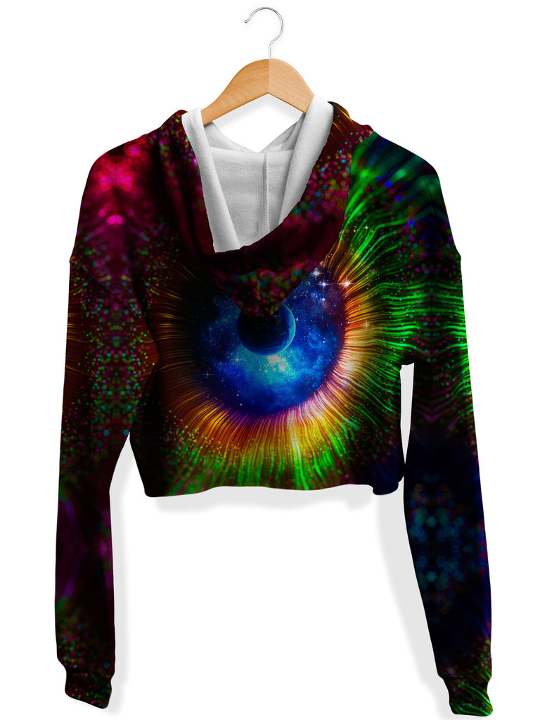 Galaxy Retina Fleece Crop Hoodie