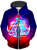 Triangler Unisex Zip-Up Hoodie Think Lumi Epic Hoodie