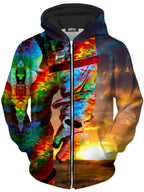 Astronaut Arm Unisex Zip-Up Hoodie Think Lumi Epic Hoodie