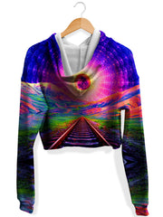 DMT Landscape Fleece Crop Hoodie