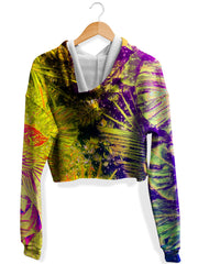 Junglist Rainbow Fleece Crop Hoodie