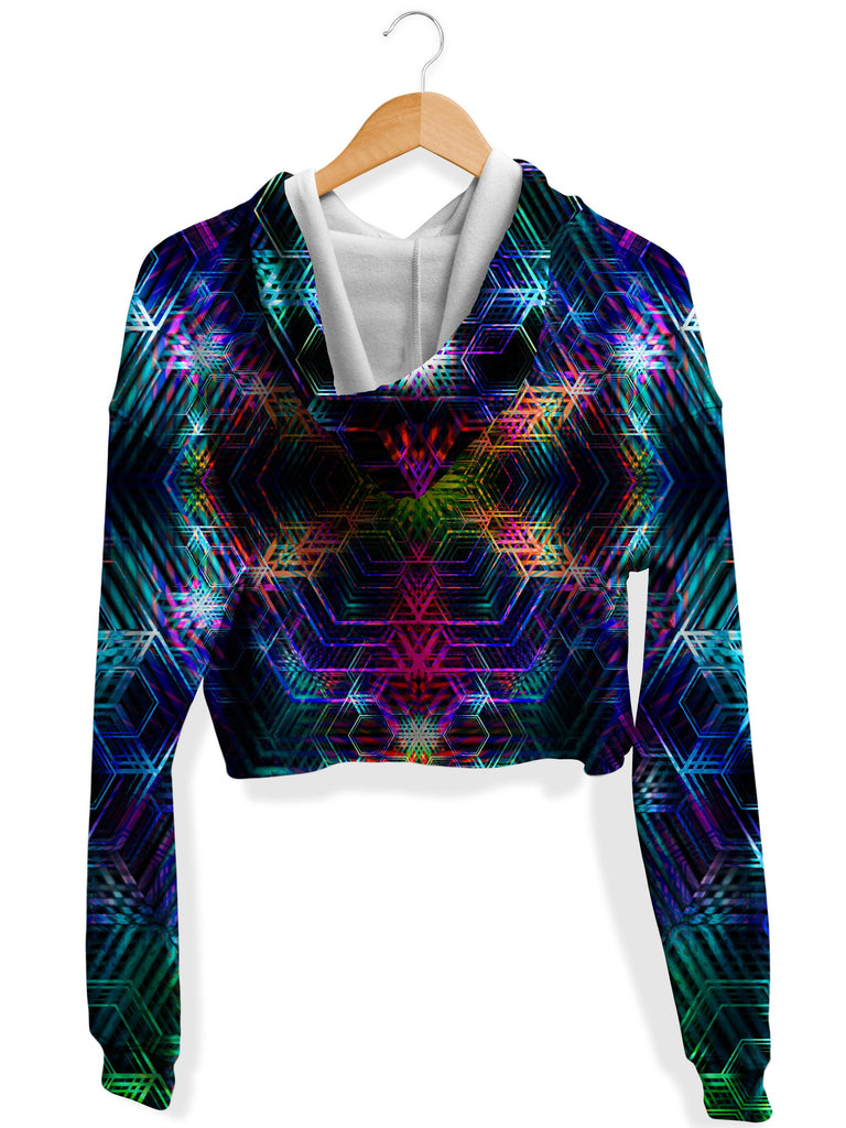 Psychedelia Fleece Crop Hoodie