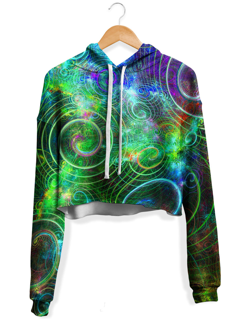 Yantrart Design - Mental Twist Fleece Crop Hoodie