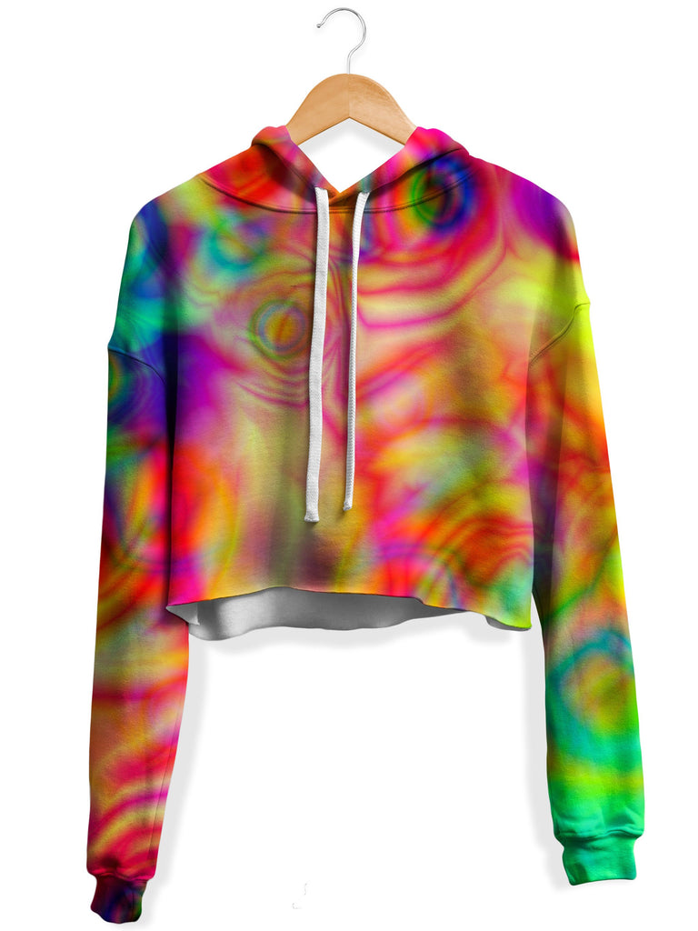 Yantrart Design - Psychedelic Dream Fleece Crop Hoodie