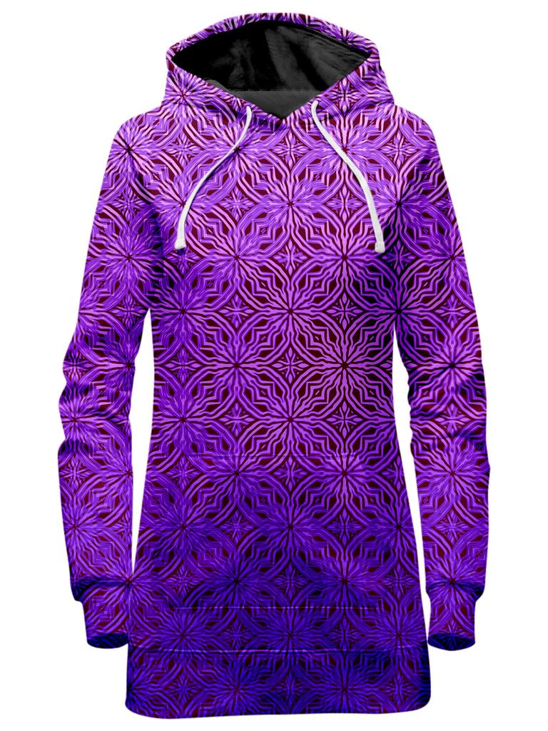 Yantrart Design - Psy Mosik Magenta Hoodie Dress