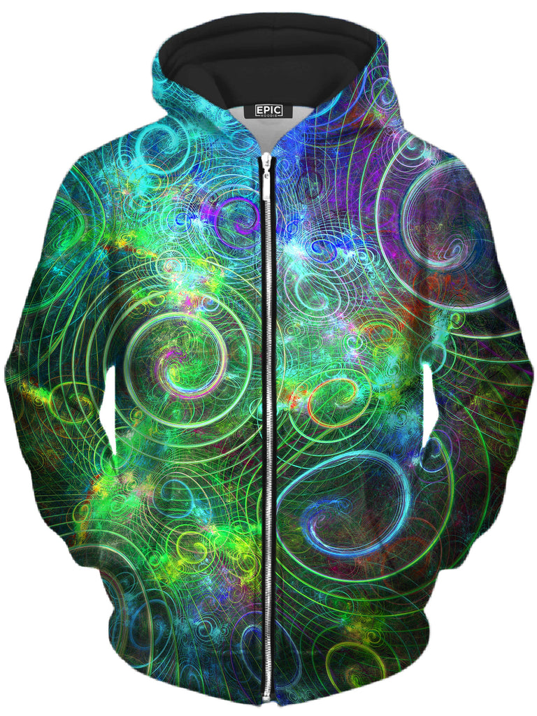 Yantrart Design - Mental Twist Unisex Zip-Up Hoodie