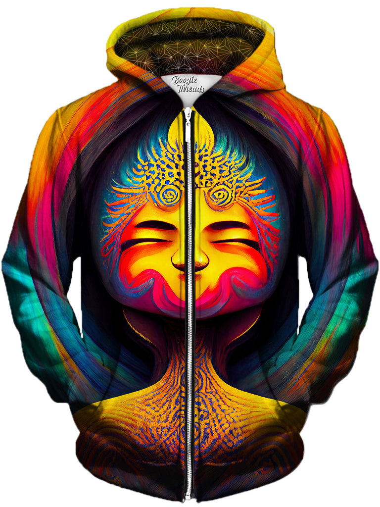 Gratefully Dyed Damen - Awoken Dimensions Unisex Zip-Up Hoodie