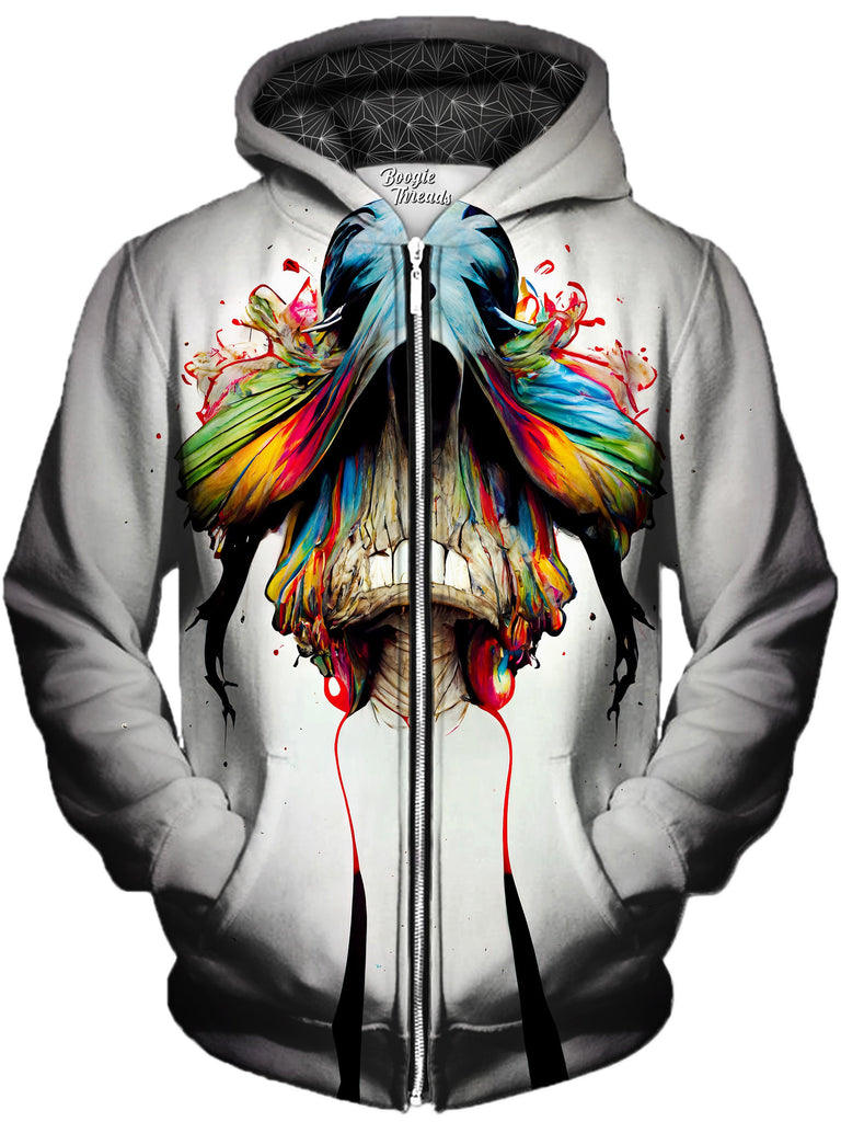 Gratefully Dyed Damen - Awoken Reflection Unisex Zip-Up Hoodie