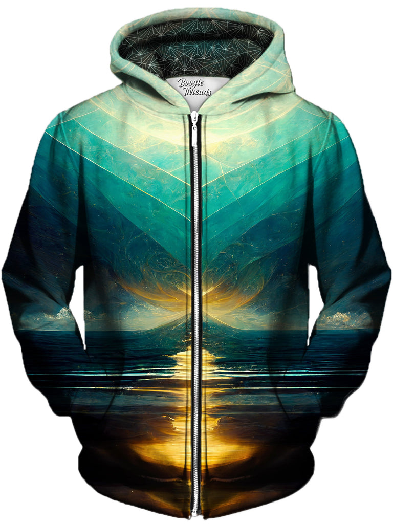 Gratefully Dyed Damen - Bewildered Discovery Unisex Zip-Up Hoodie