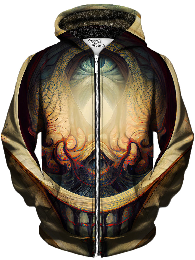 Gratefully Dyed Damen - Contemplating Storm Unisex Zip-Up Hoodie