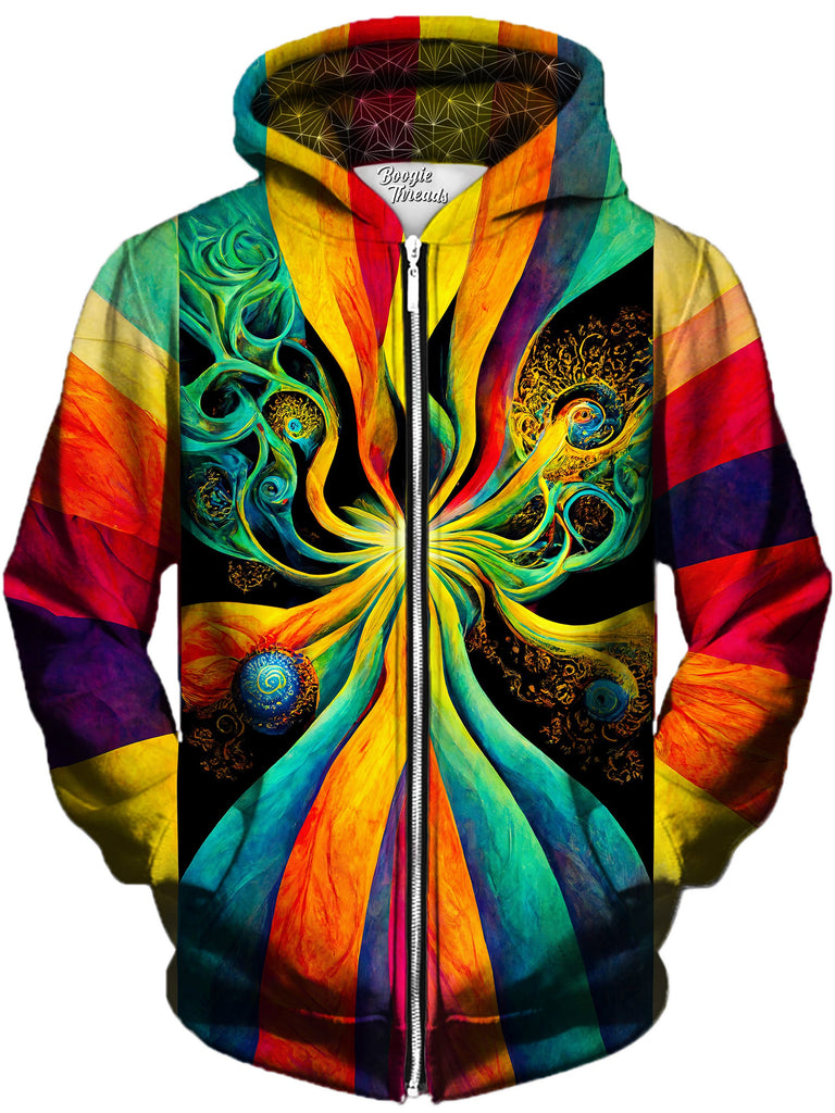 Gratefully Dyed Damen - Delight Of Fragility Unisex Zip-Up Hoodie