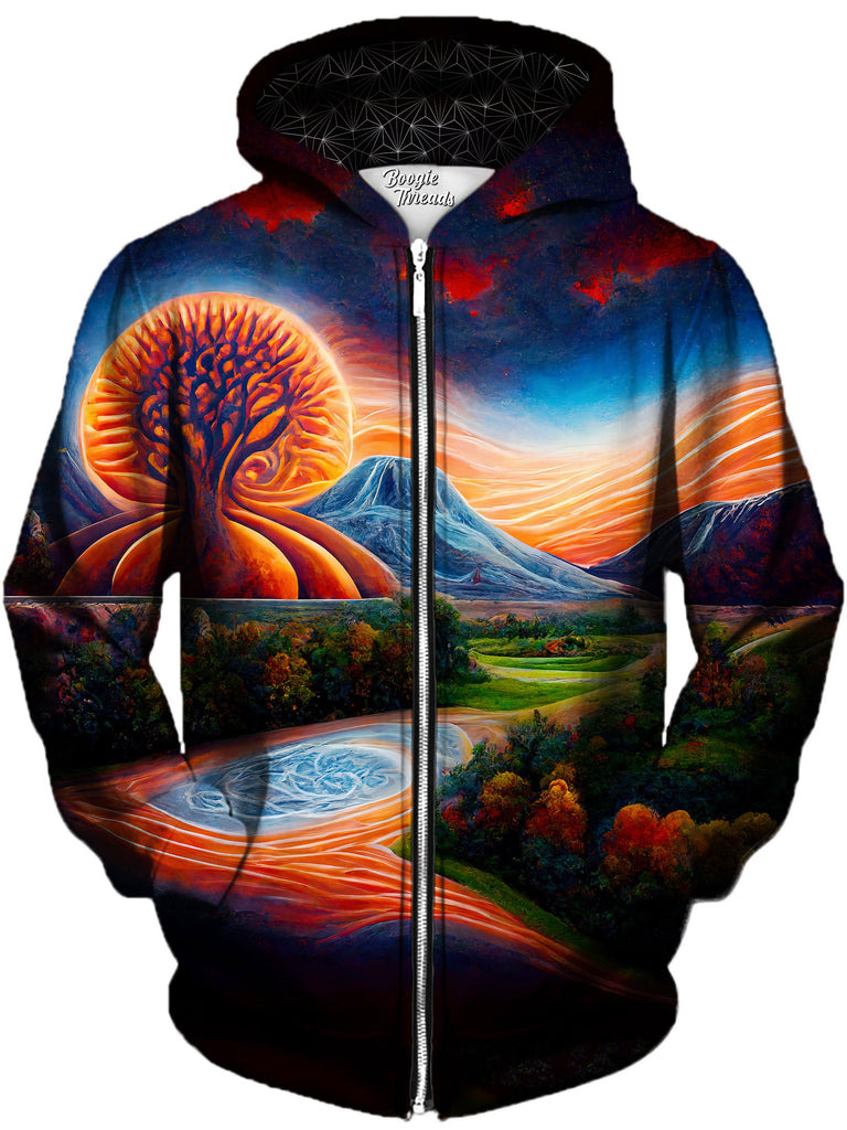 Gratefully Dyed Damen - Delightful Solution Unisex Zip-Up Hoodie