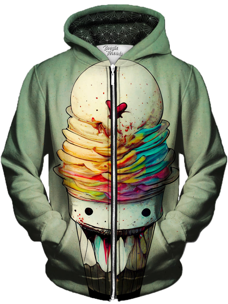 Gratefully Dyed Damen - Dynamic Masks Unisex Zip-Up Hoodie