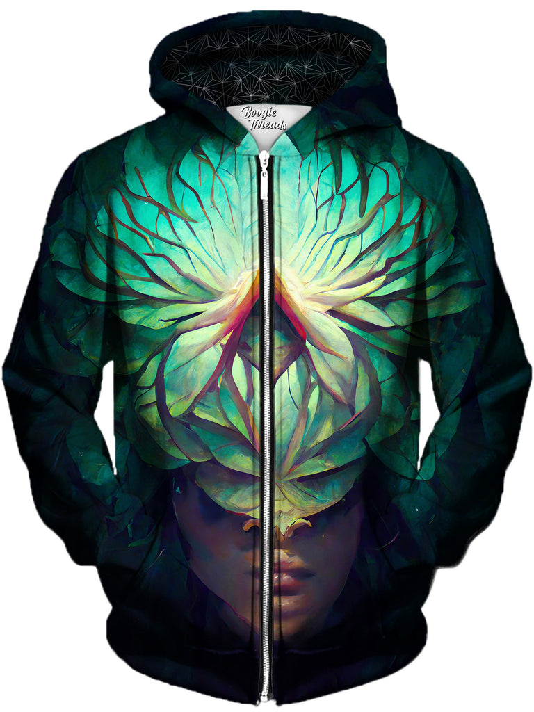 Gratefully Dyed Damen - Ecstatic Invitation Unisex Zip-Up Hoodie