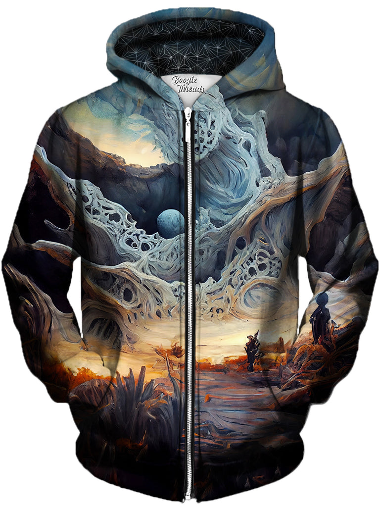 Gratefully Dyed Damen - Enlightened Expression Unisex Zip-Up Hoodie