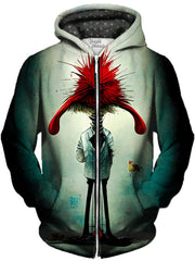 Exultant Surprise Unisex Zip-Up Hoodie