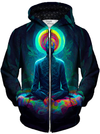 Gratefully Dyed Damen - Fronts Of Spirits Unisex Zip-Up Hoodie