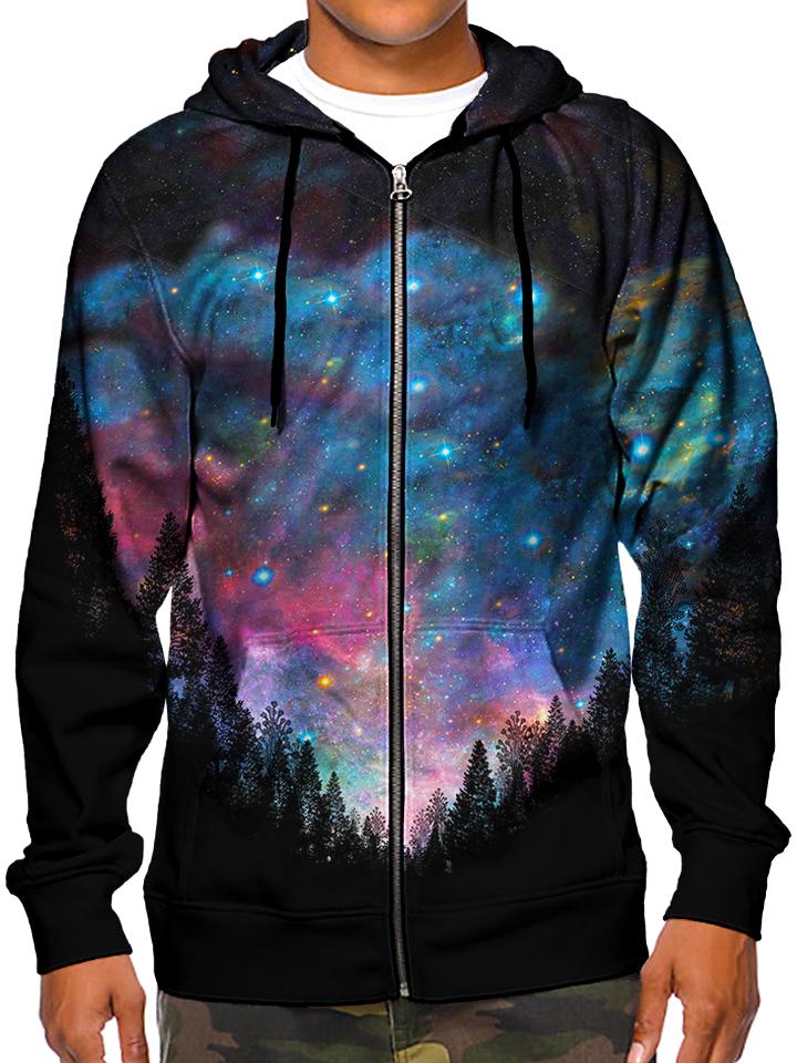 Galactic Valley Unisex Zip-Up Hoodie Gratefully Dyed Damen Epic Hoodie
