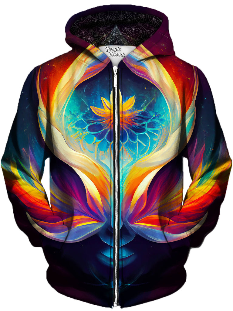 Gratefully Dyed Damen - Guide Of Belief Unisex Zip-Up Hoodie