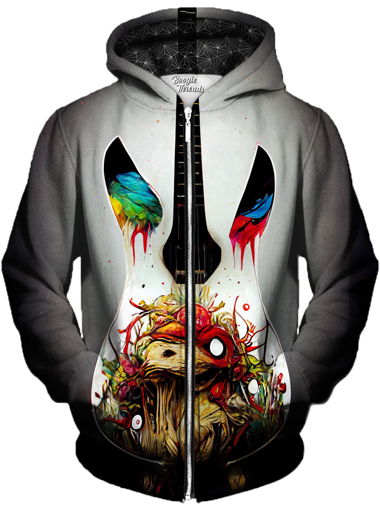 Gratefully Dyed Damen - Hypnotic Reaction Unisex Zip-Up Hoodie