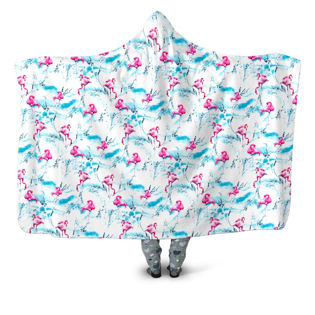 Flamingos Hooded Blanket iEDM Epic Hoodie
