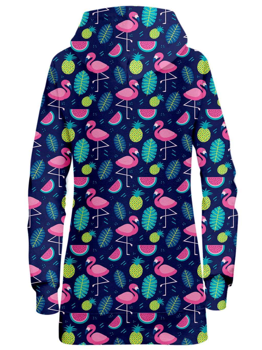 Neon Flamingos Hoodie Dress iEDM Epic Hoodie