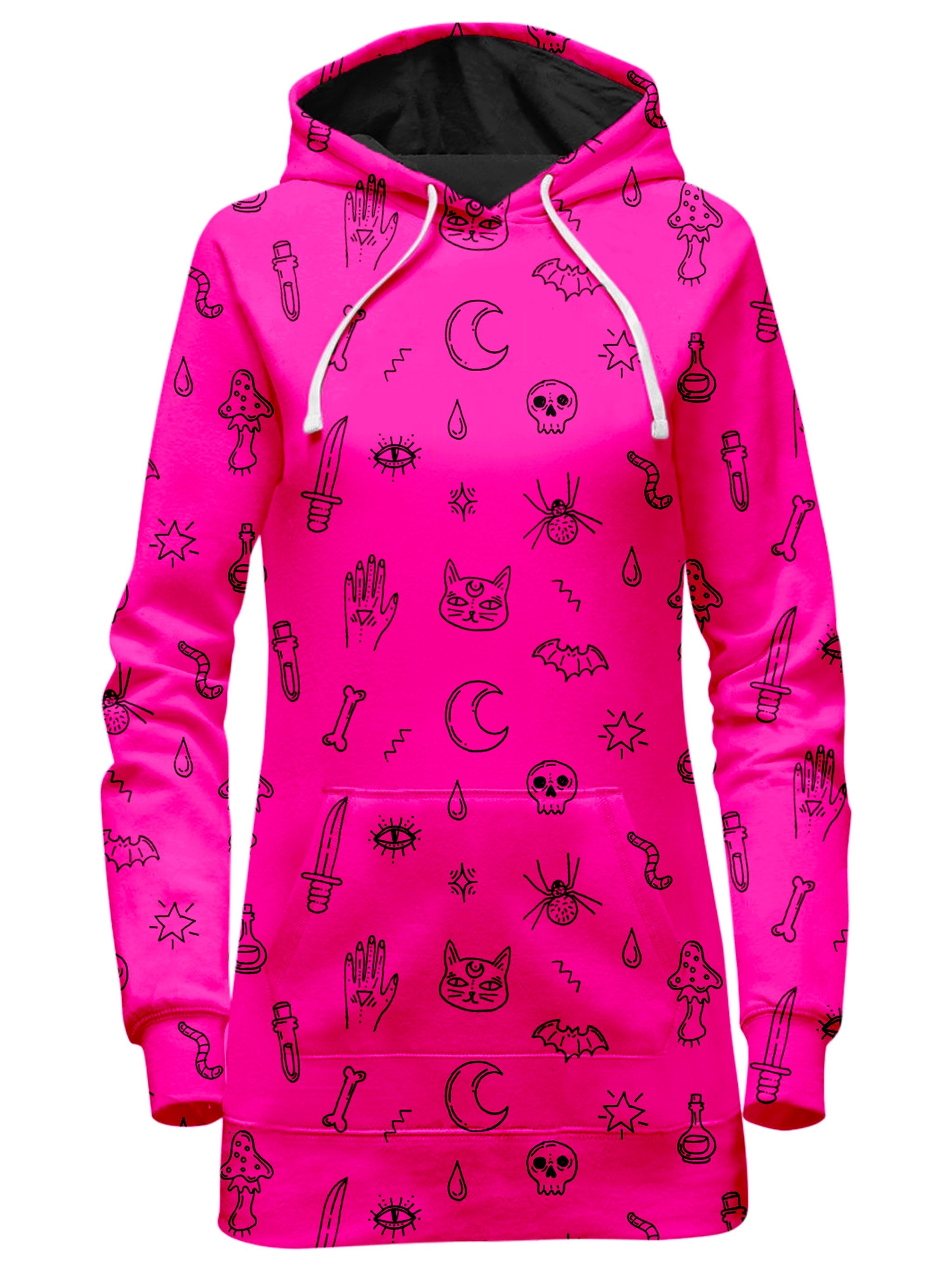 Pink Pattern Hoodie Dress iEDM Epic Hoodie