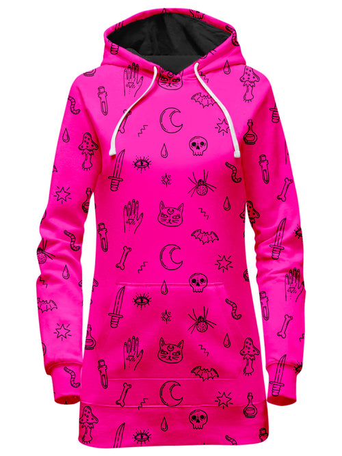 Pink Pattern Hoodie Dress iEDM Epic Hoodie