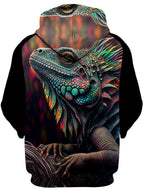 Psychedelic Giant Iguana 2.0 Unisex Hoodie iEDM Epic Hoodie
