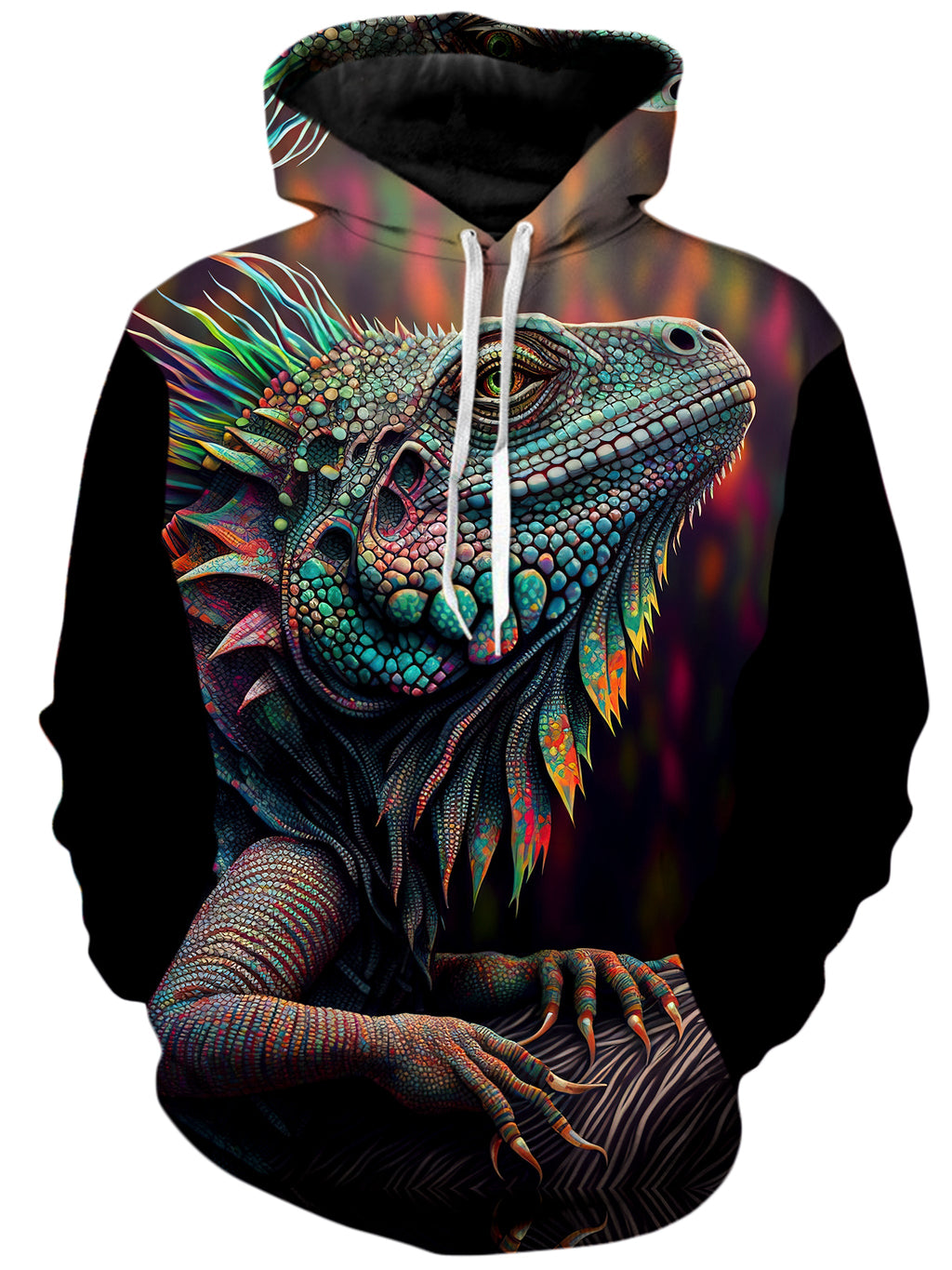 Psychedelic Giant Iguana 2.0 Unisex Hoodie iEDM Epic Hoodie