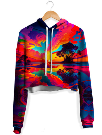 iEDM - Paradiso Fleece Crop Hoodie