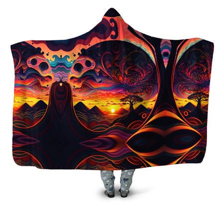 iEDM - Acid Sunset Hooded Blanket